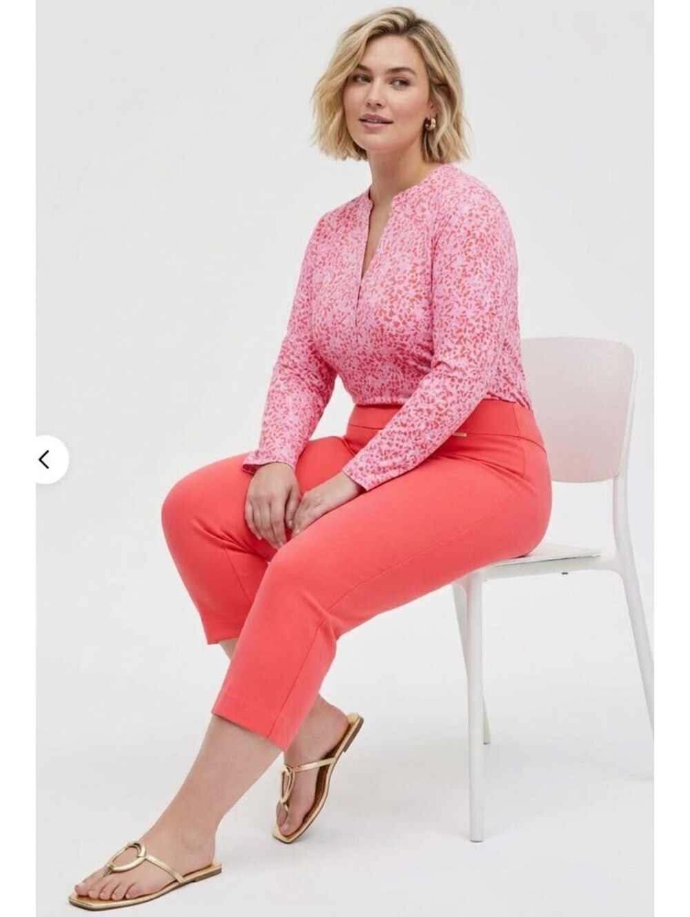 I.N.C. International Concepts Fleur Pull-On Pants Chilled Melon Plus Size 24W Ne
